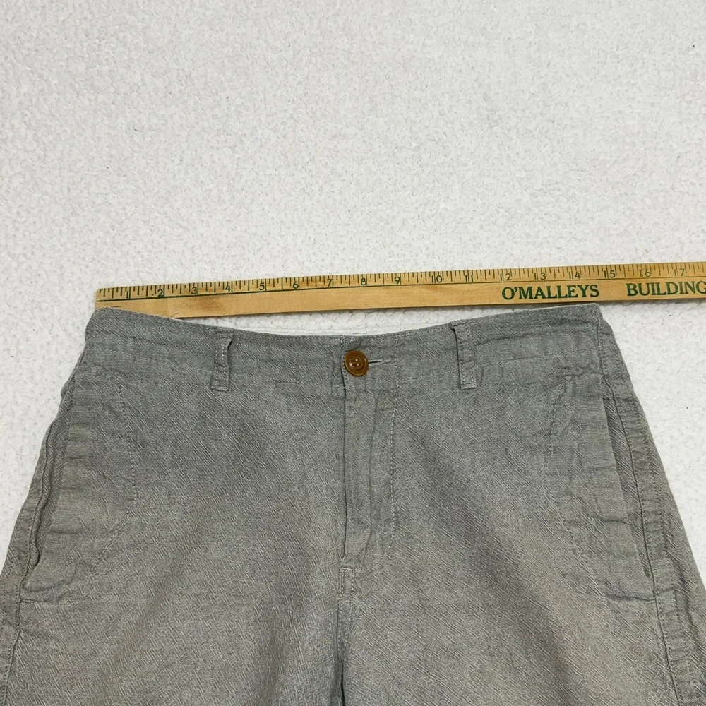 J Crew Mens 29 Linen Cotton Beach‎ Short Gray Crosshatch Casual Summer Shorts